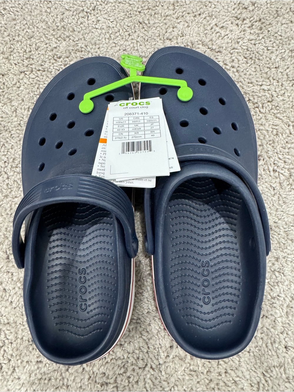 NWT Crocs Off Court Clog Navy Men’s 9 Women’s 11 Comfort Shoes